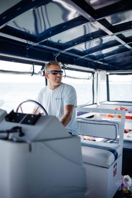 captain matty on the carolina runner with the boat crew